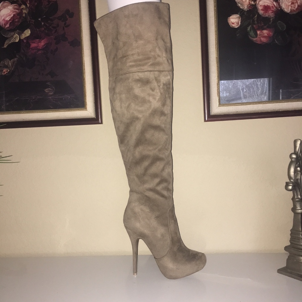 Wild Diva Over The Knee suede boot